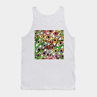 Trippy Galaxy Rainbow Swirl Eyes Creamsicle 70s Daydream Tank Top